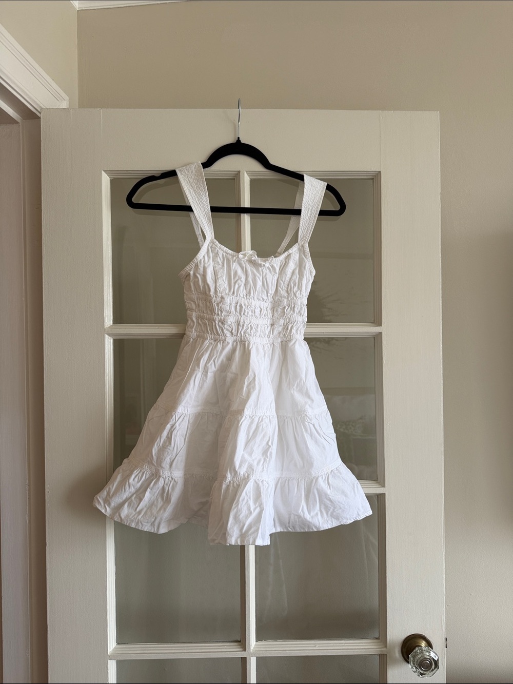 White Summer Tiered Cotton Dress for Girls